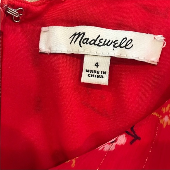 MADEWELL red ruffle maxi dress - Picture 5 of 12